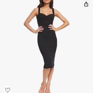 Dress the Population Black Midi Dress